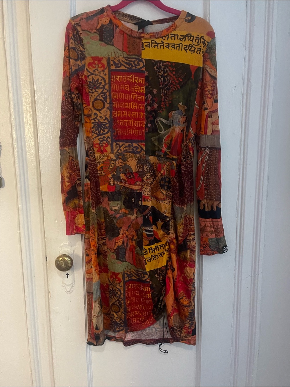 Desigual Multicolor Patchwork Long Sleeve Dress